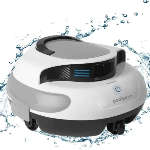 جارو رباتیک استخری POOLPURE مدل RPC100A | بی‌سیم با باتری ۵۰۰۰ میلی‌آمپرساعت
